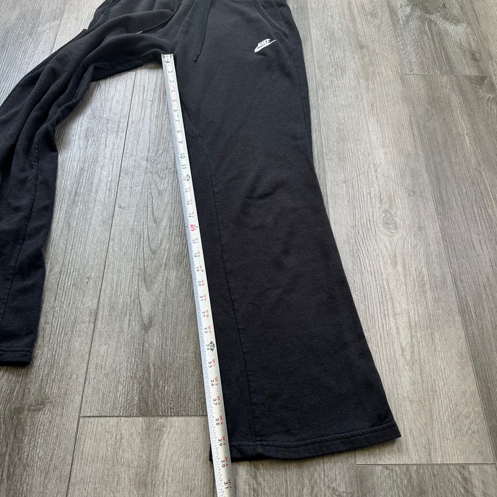 Y2K Nike Black Sweatpants womens Small baggy flare drawstring - Picture 4 of 6